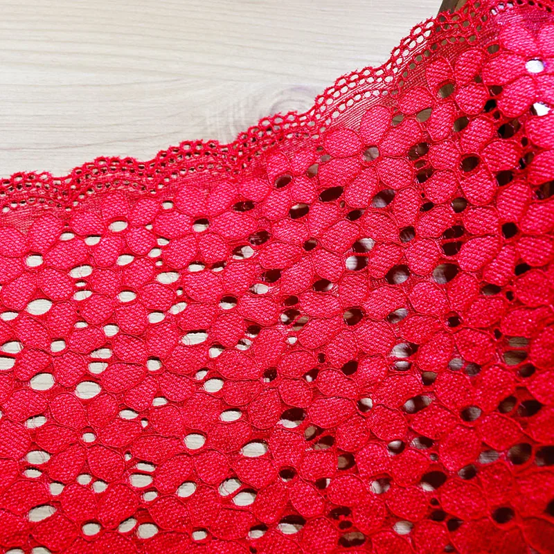 2 yards18cm di larghezza Hollow elastico elasticizzato pizzo Trim biancheria intima accessori di abbigliamento cucito pizzo Applique passamaneria