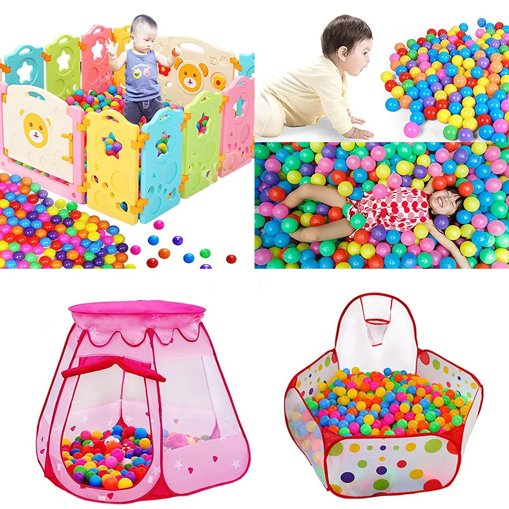 100/200Pcs 5.5cm And 7cm Safe Soft Plastic High-quality Ocean Balls For Baby Playpen Colorful Soft Stress Air Juggling Ball Pool