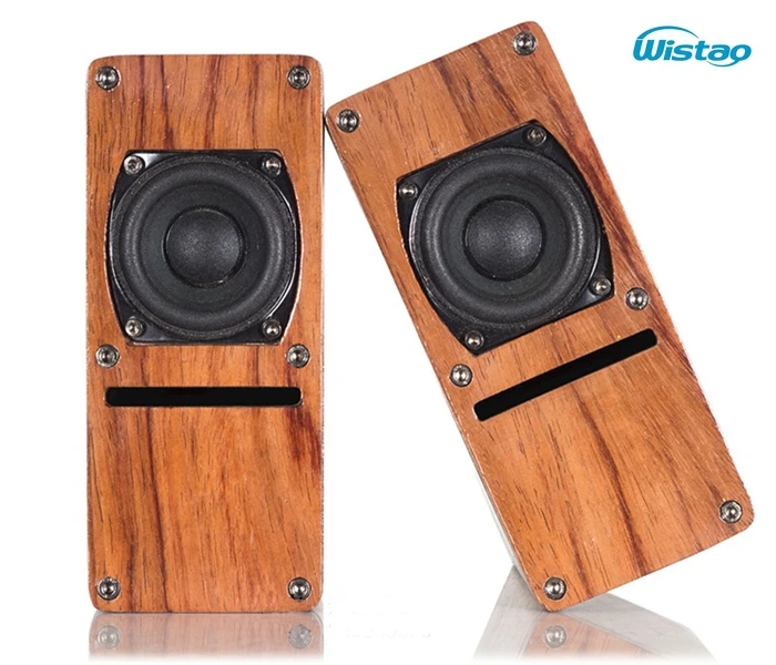 IWISTAO HIFI Speaker 2 Inch Full Range Labyrinth Structure  Wooden 2 X 10W 4 ohm 84dB Rosewood Color 1 Pair Stereo Audio