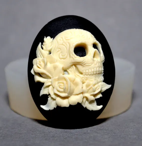 

PRZY silicone cake decoration molds cake baking tools skull Christian rose chocolate fandont mold Silica gel mould