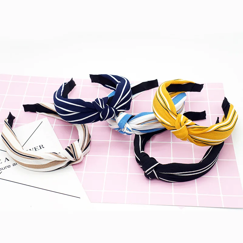 New Head Hoop Top Knot Hairband Turban Fashion Elastic Hair Bezel Headband For Women Girls printing Headdress Hair Accessories