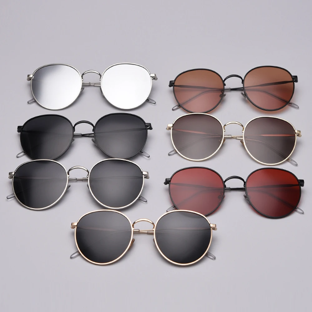 Peekaboo metal round sunglasses women polarized red orange retro sun glasses for men driving eyewear accessories 2019 summer