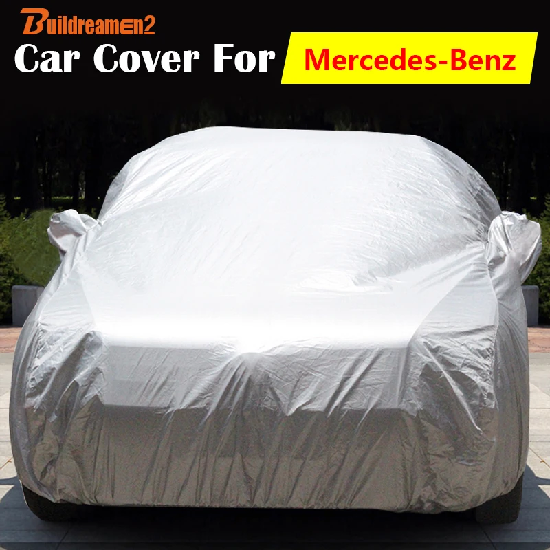 Buildreamen2 Car Cover Sun Shade Sun Rain Snow Scratch Protector Auto Cover For Mercedes-Benz S S500 S600 S420 S550 S430 S280