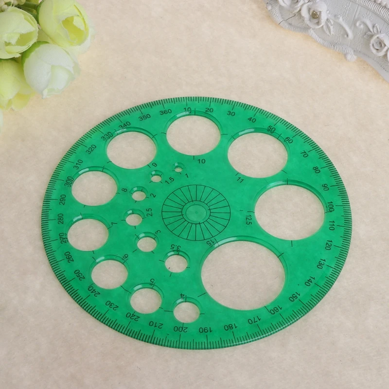 360 Degree Protractor All Round Ruler Template Circle School Drafting Supplies Nov-26A