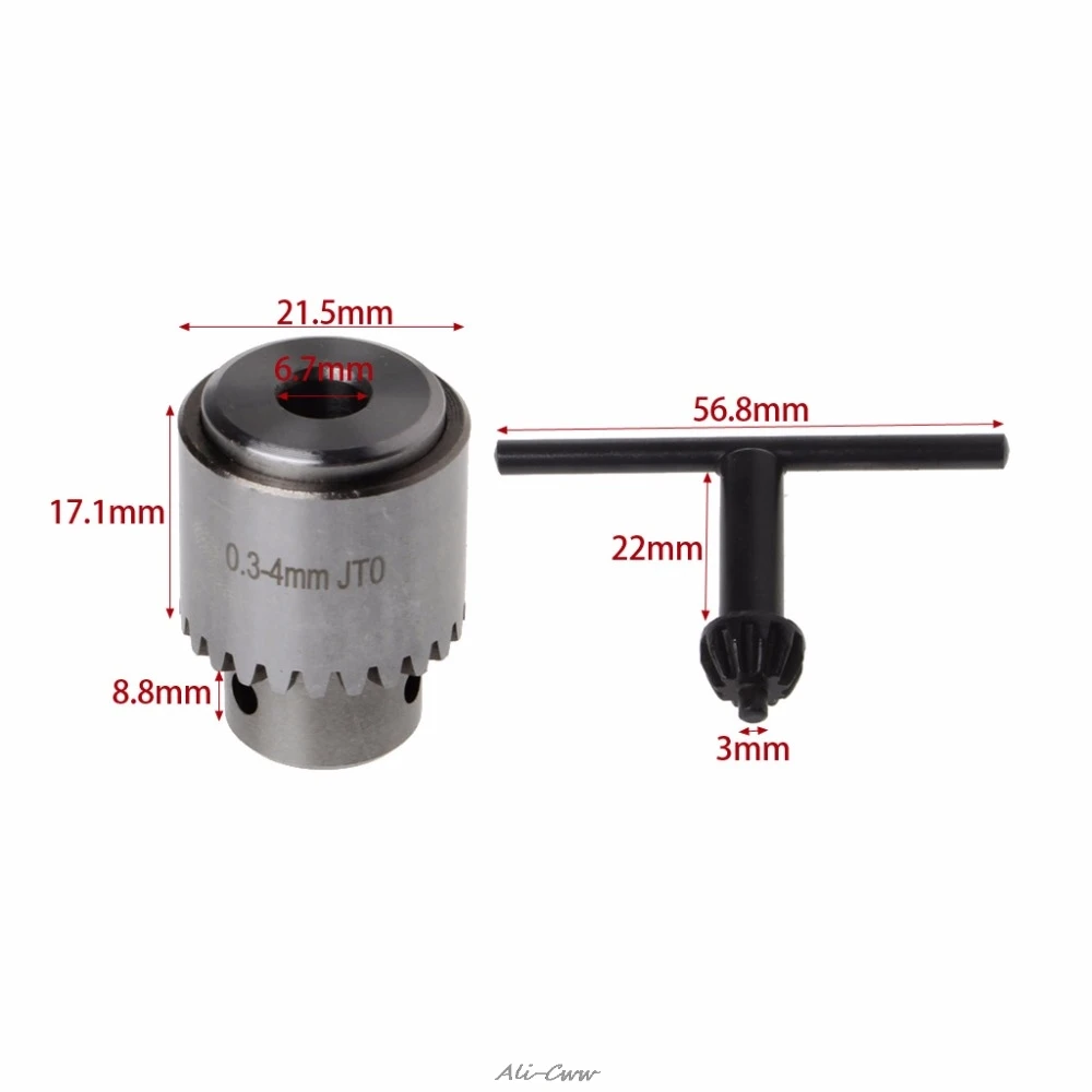 Electric Drill Chuck 0.3-4mm JTO Taper Mounted Lathe Motor Plug PCB Press Tool +Brass 3.17mm Motor Shaft Coupler Clamp Fixture