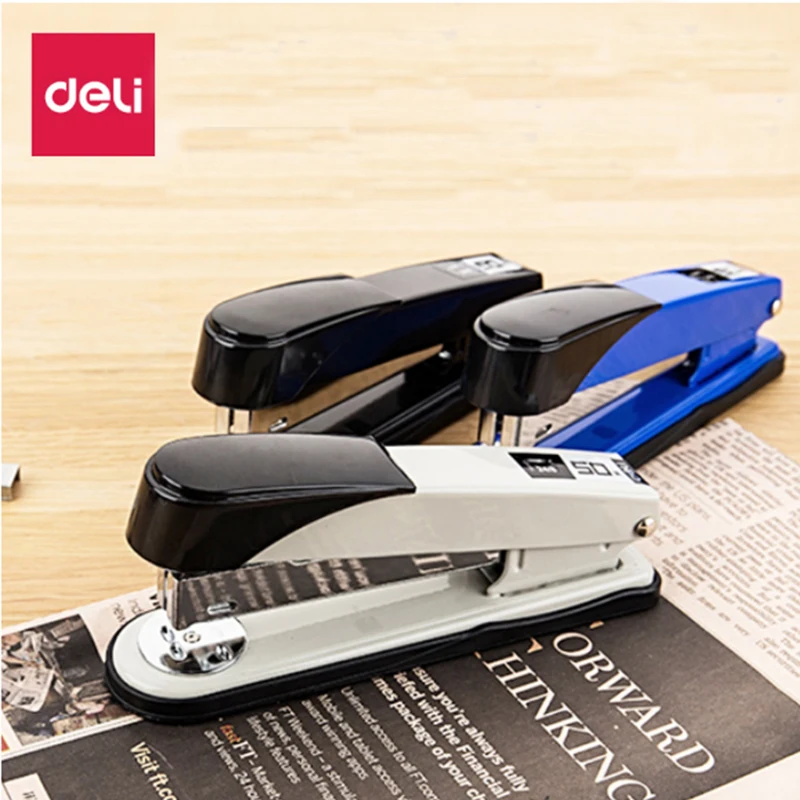 Deli Metal multi-function Stapler random color large size for 50 sheets office school paper bind