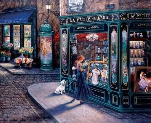 Needlework,embroidery,DIY 16 14CT Unprinted Cross stitch,Romantic town pastoral scener counted Cross-Stitching home decor craft