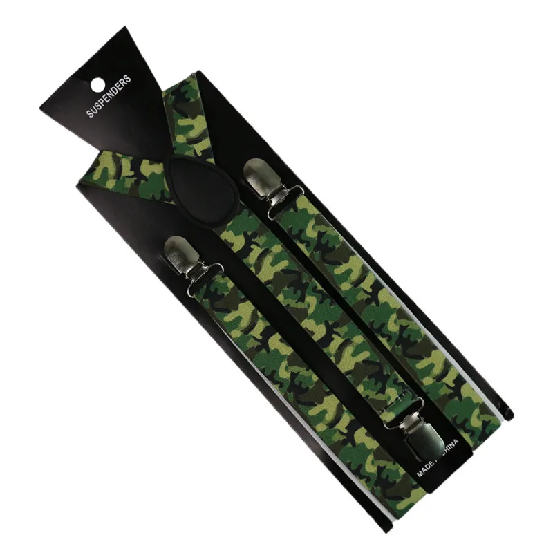 Camo Mens Trouser Suspenders 1 Inch Wide Y-Shape Bretellen Tirantes Hombre Army Green Camouflage Suspenders Mens Braces