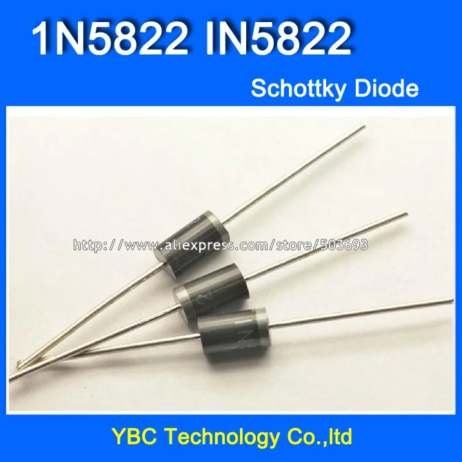 100pcs/lot 1N5822 IN5822 3A/40V  Schottky Diode