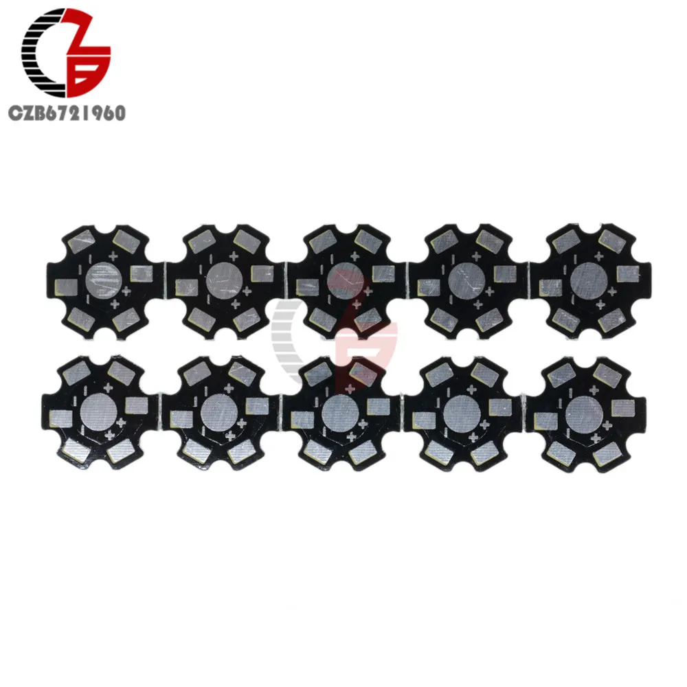 20PCS 20MM 1W 3W 5W high Power LED Universal Aluminum Plate Heat Sink Black