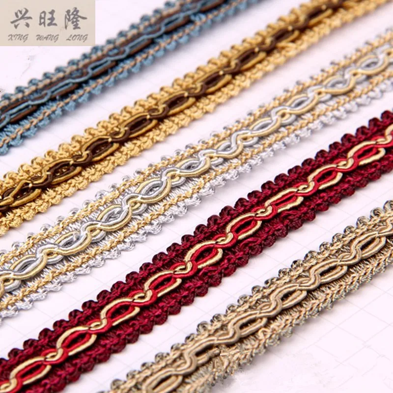 XWL 15Yards/Lot 1.5CM Wide Lace Ribbon Curtain Lamp Sofa Pillow Edge Tapestry Braid Lace Trim Fringe DIY Accessories For Sewing