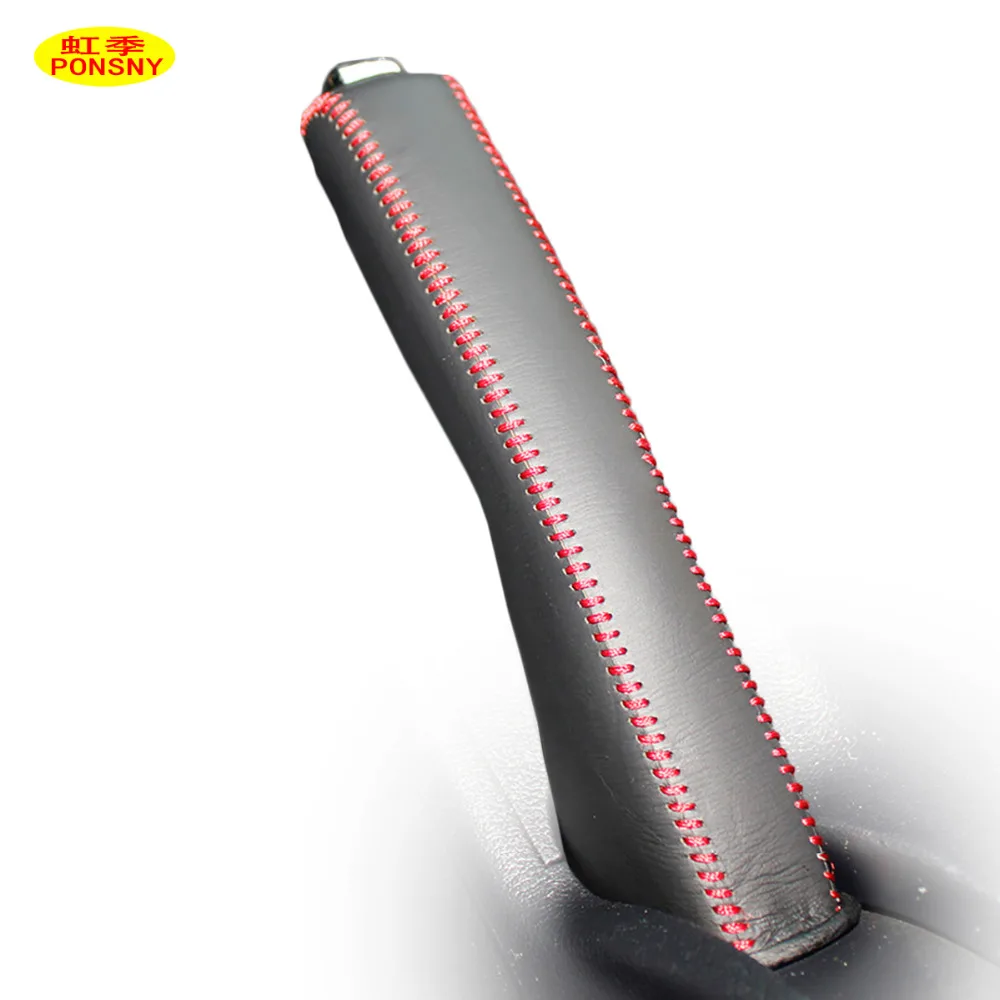 

PONSNY Car Handbrake Covers Case for Hyundai ROHENS-Coupe Genuine Leather Car-styling Handbrake Grips Cover