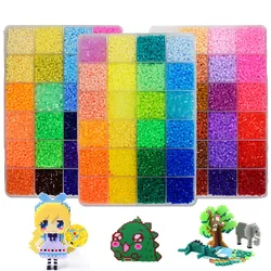 72 renkler 39000 adet Perler kiti 5mm/2.6mm Hama boncuk 3D bulmaca DIY çocuklar yaratıcı el yapımı zanaat oyuncak hediye