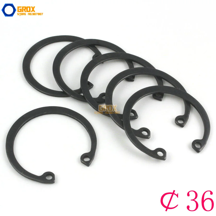 

50 Pieces Size: 36 Steel Internal Circlip Snap Retaining Ring