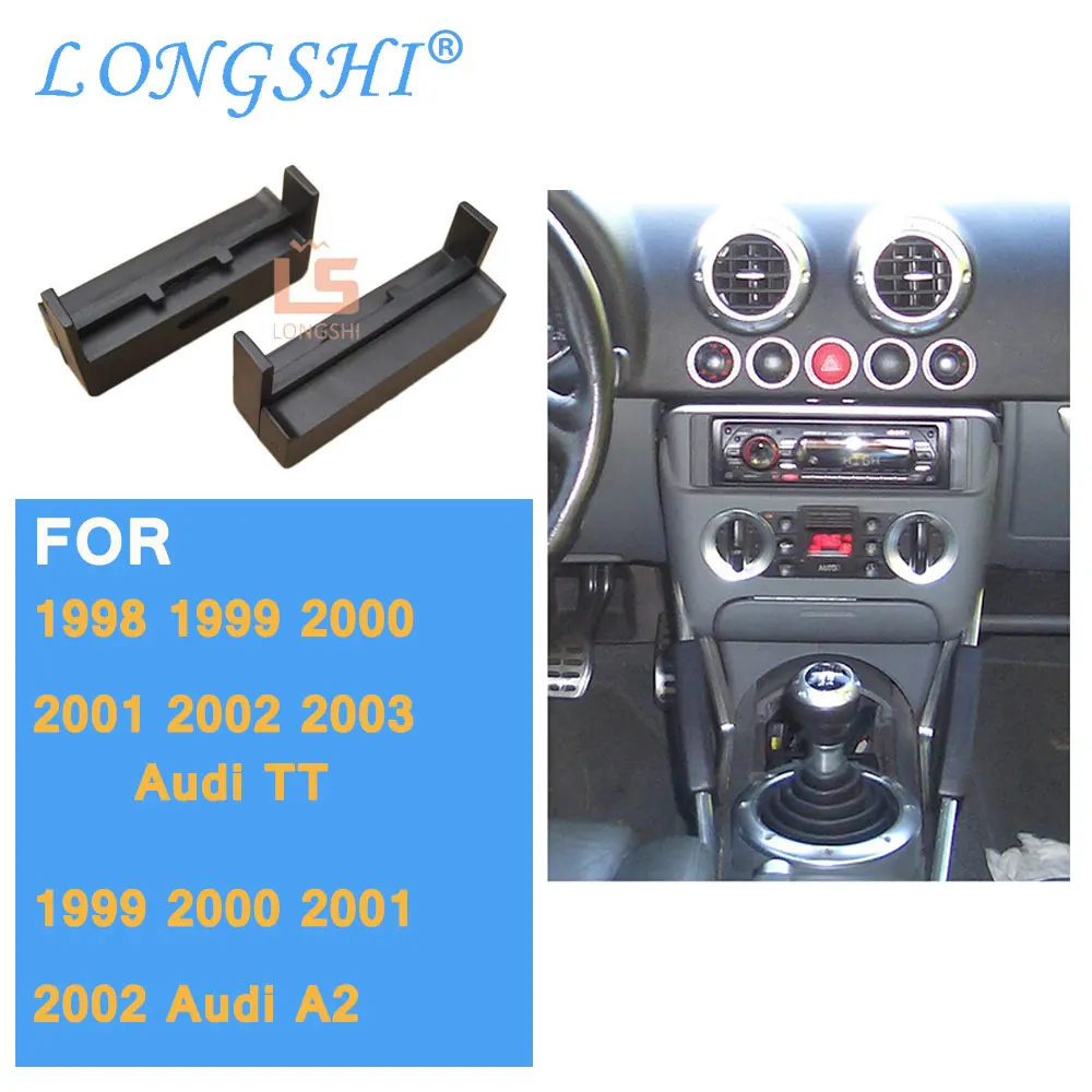 1Din Car Radio Fascia for 1998-2003 AUDI TT/1999-2002 AUDI A2 A4 Exquisite Radio Frame Panel Stereo Dash Audio Cover ,1 DIN