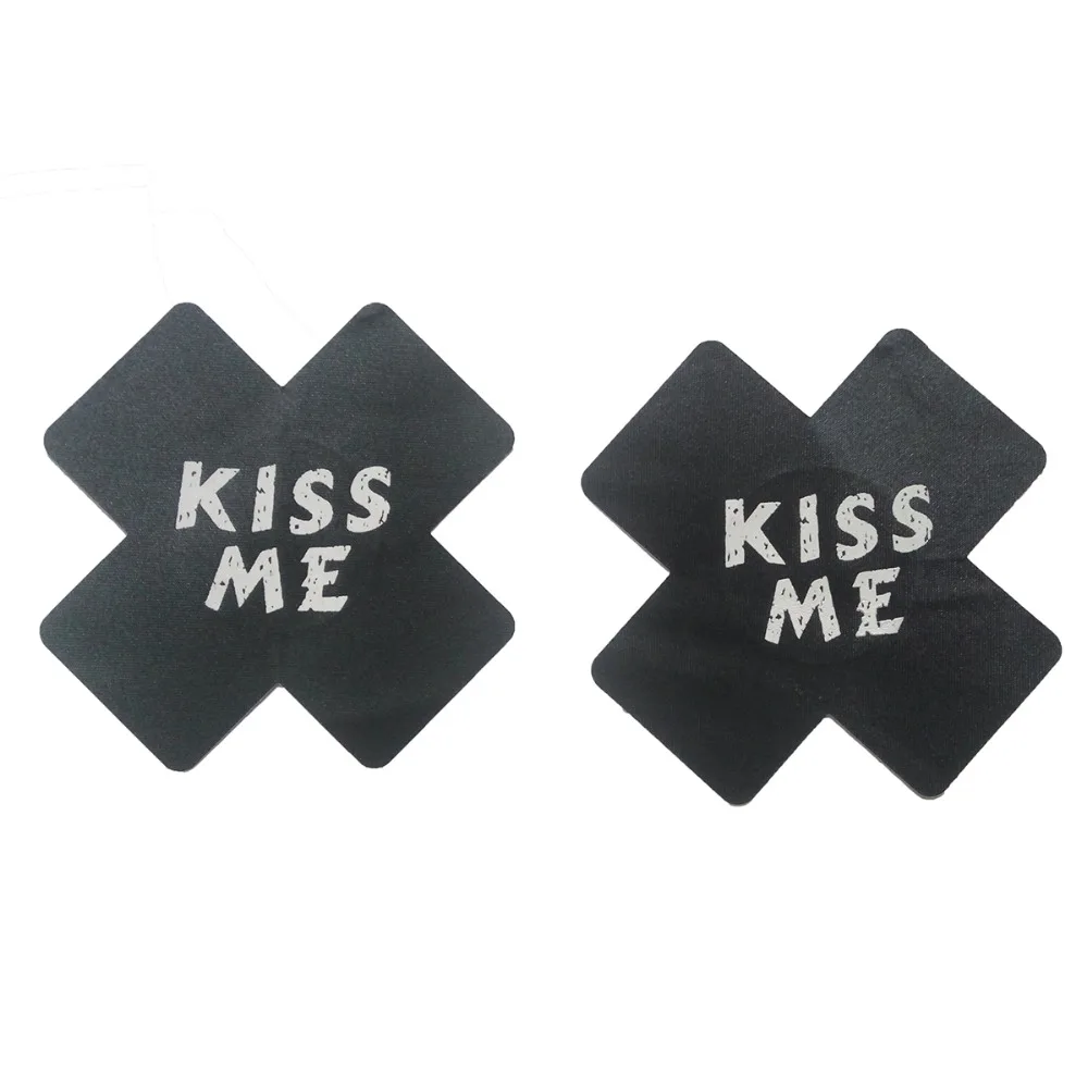 Kiss Me And Touch Me Disposable Nipple Cover Women Bra Tape Adhesive Nipple Covers Petals Breast Sticker Cross Nipple Pasties