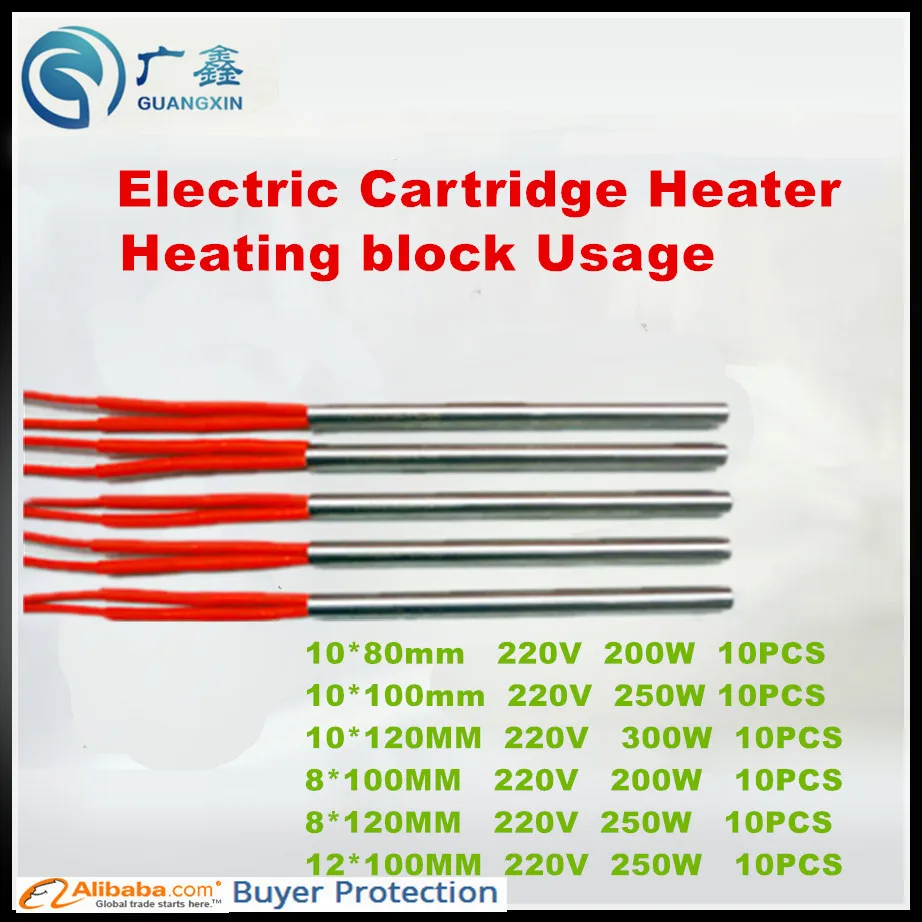 

Free shipping Electric Cartridge Heater Heating Element 60pcs