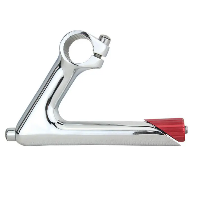 Retro Electroplate Aluminum Alloy 58 Angle Gooseneck Stem 22.2*25.4 Fixed Gear Road Bike Gooseneck Stems BSB010