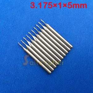 10pcs 3.175*1*5mm Double Flutes Ball nose end mills CNC Engraving Milling Cutter Router bits wood,MDF,PVC,Acrylic Tools