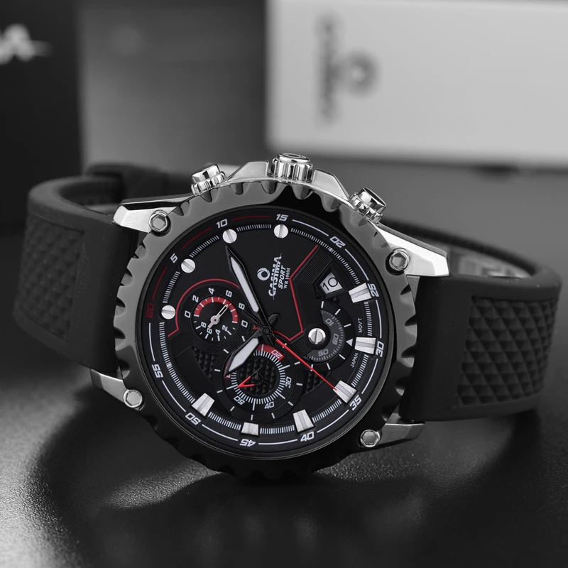 New Luxury Brand Classical Sports Watches Men Cool Luminous Mens Quartz Movement Calendar Display Waterproof 100m #CASIMA 8203