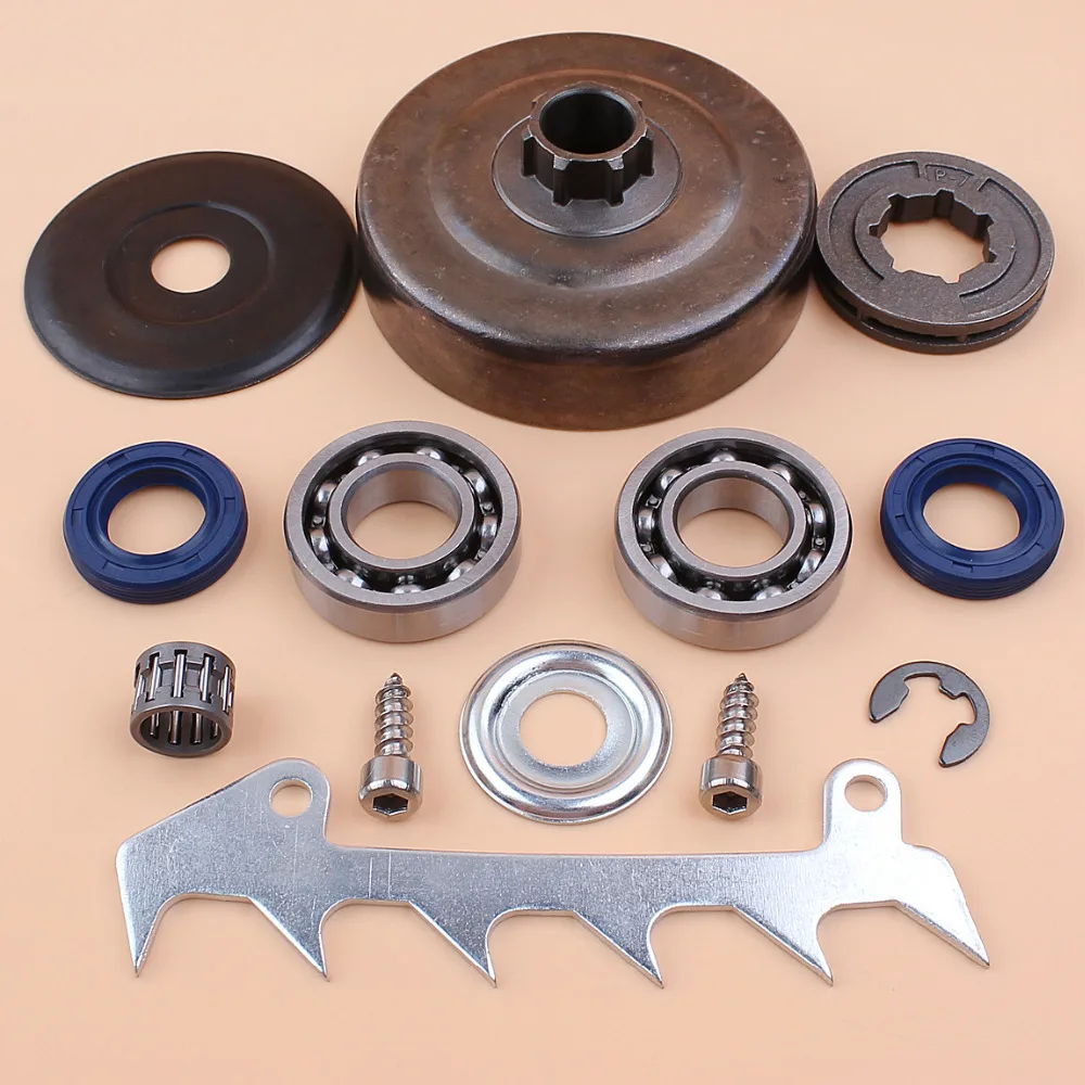 Clutch Drum Sprocket Rim Bearing Seals Felling Dog Set fit STIHL 017 018 MS170 MS180 MS 180 170 Gas Chainsaw Replacement Parts