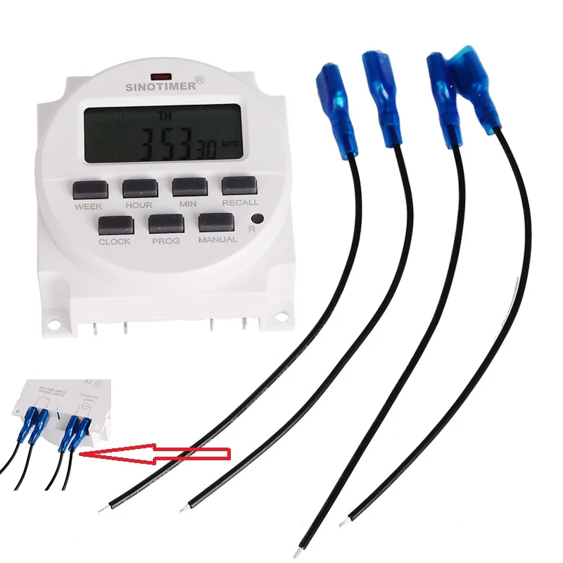 Intervallo di 1 secondo Super Big 1.6 220V 230V Volt Uscita tensione Digitale 7 giorni settimanali Interruttore timer programmabile Controllo relè temporizzato