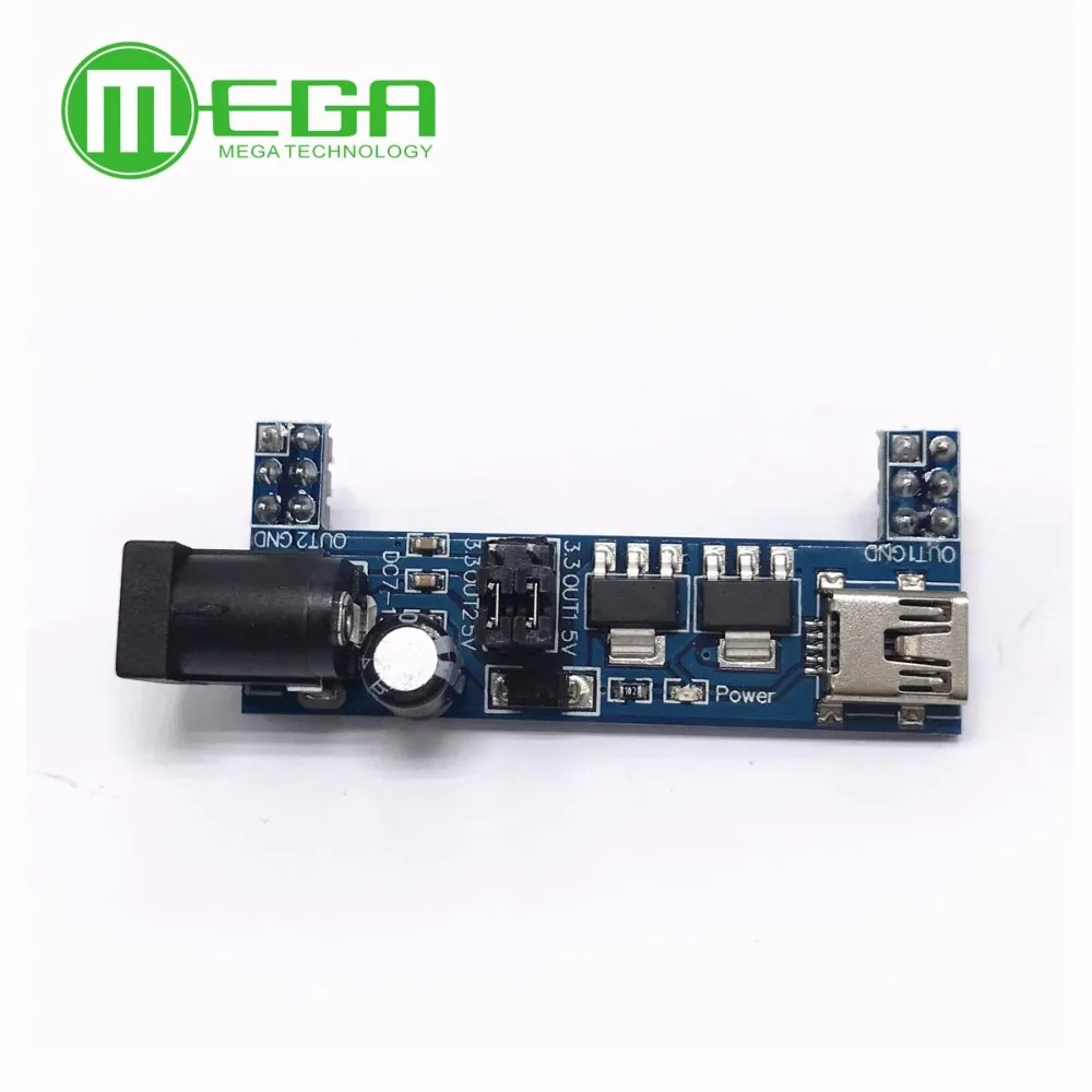 2pcs MB102 Breadboard Power Supply Module DC 3.3V 5V For Solderless USB Power Supply Compatible Module