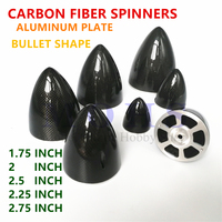 carbon fiber spinner aluminum plate bullet shape 1.75 2 2.25 2.5 2.75 inch full carbon fiber RC electric airplane F3A spinners