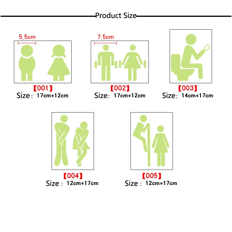 Bathroom Toilet Luminous Door Wall Sticker Glow In The Dark Home Decor Toilet Decoration Mural Art Decals Fluorescent Stickers