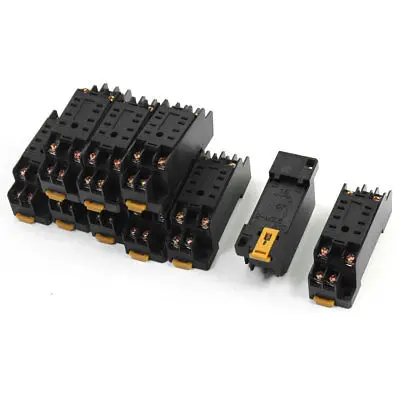 

10pcs PYF08A 8 Pins Screw Terminals Power Relay Socket Base for HH52P MY2J