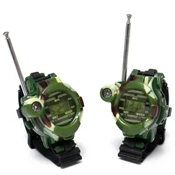 2 pcs 1 Pair Toy Walkie Talkies Watches Walkie Talkie 7 in 1 Children Watch  Radio Outdoor Interphone Toy for Children Gifts