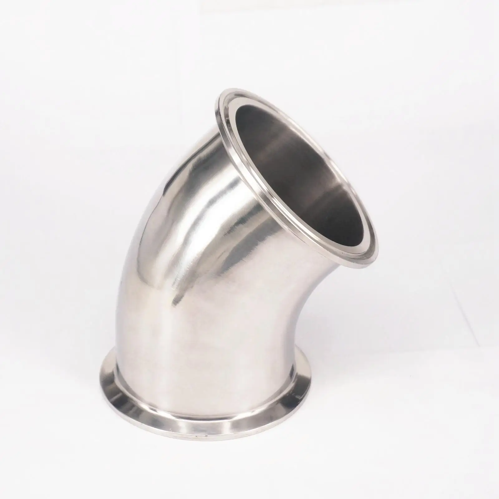 

Fit Tube O.D 76mm Tri Clamp 3" 304 Stainless Steel 45 Degree Elbow Sanitary Ferrule Pipe Fitting