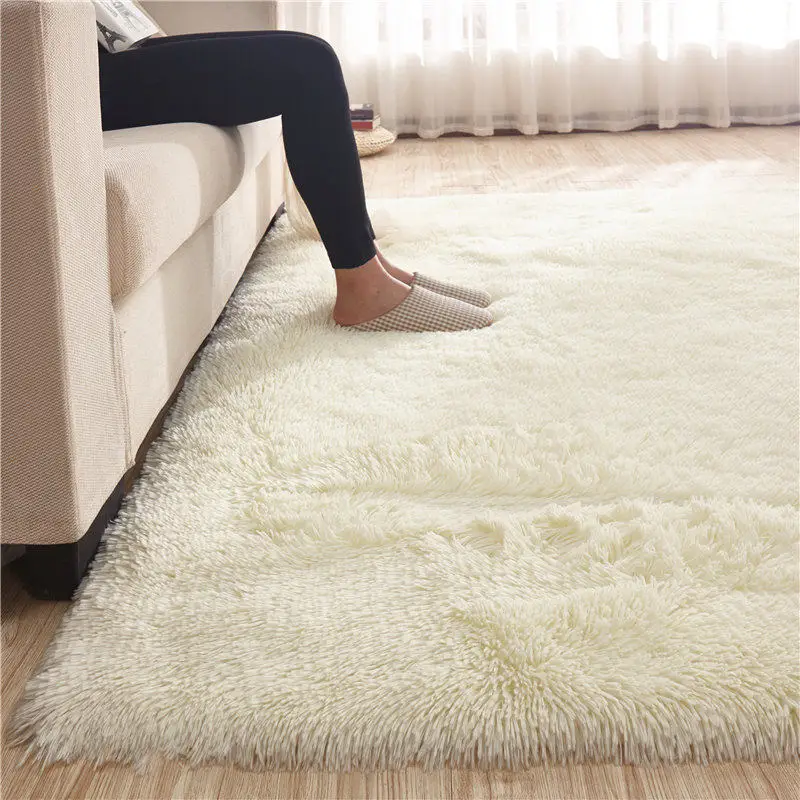 Soft Plush Carpet For Living Room Home Decor 4CM Hair Bedroom Rug Solid Sofa Coffee Table Floor Mat Customized Large Size Rugs