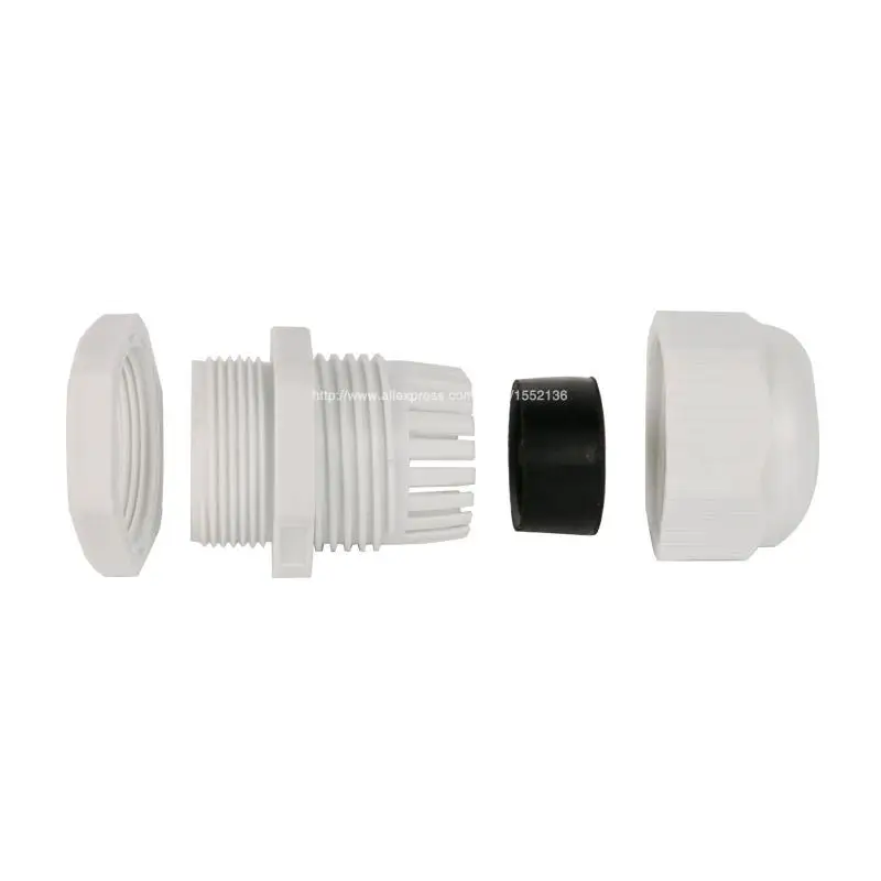 10PCS PG9 4-8mm Cable IP68 Waterproof Nylon Plastic Cable Gland Connector