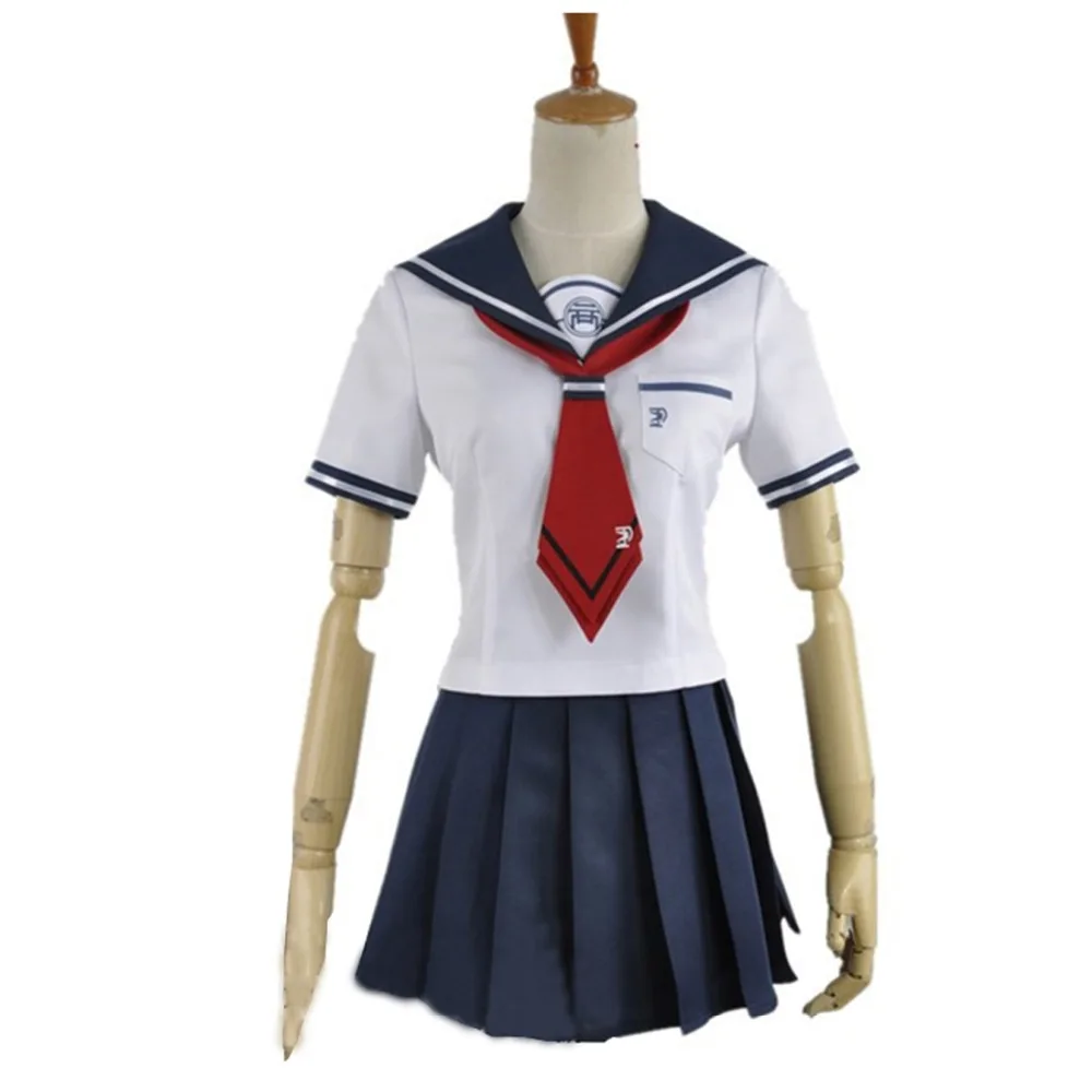 

2017 Zettai Zetsubo Shojo Danganronpa Another Episode Komaru Naegi Uniform Shirt Girls Summer School Dress Cosplay Costume