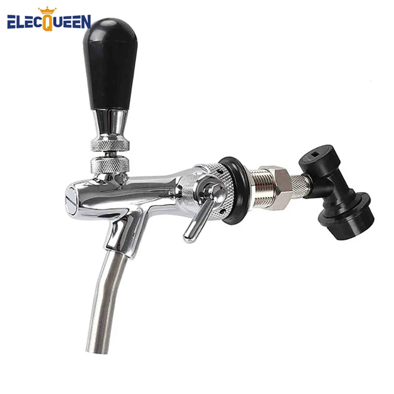 Beer Tap Faucet & Adjustable Faucet With Chrome Plating, Beer Homebrewing Tap With Ball Lock