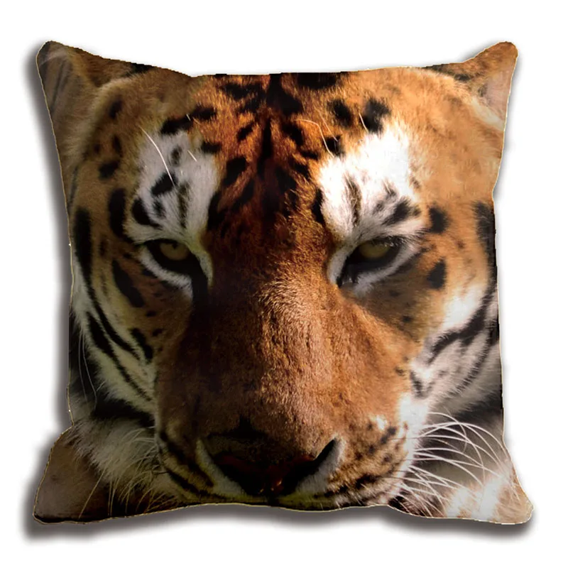 

Bengal Stripe Orange Tiger Face Animal Print Pillow Decorative Cushion Cover Pillow Case Customize Gift By Lvsure For Sofa Seat