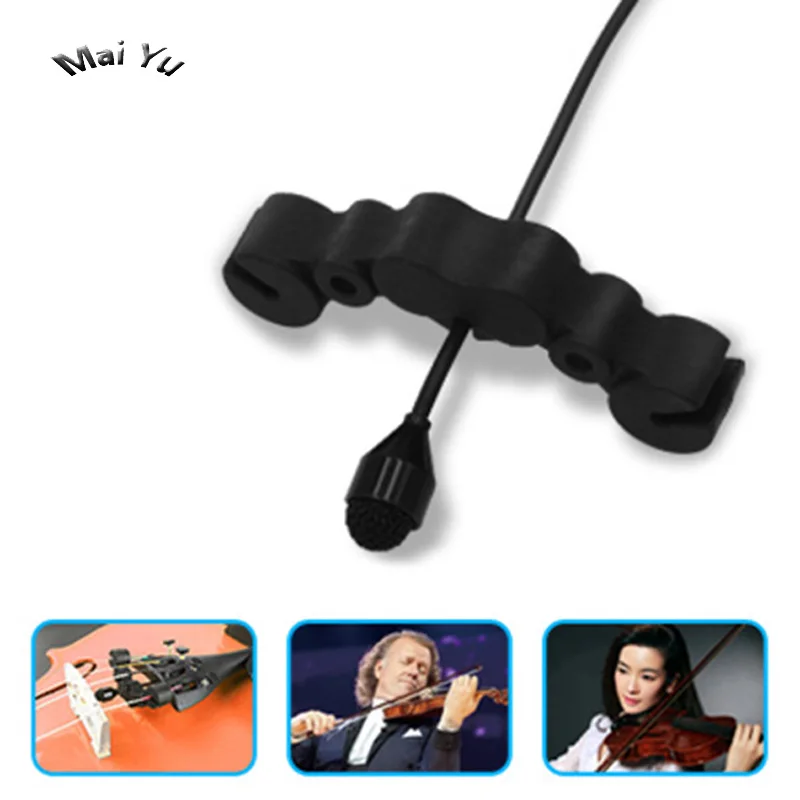 アンプ送信機3.5ステレオ用のプロの楽器マイクフィドルバイオリンマイクマイクコンデンサービオラ音楽録音マイク