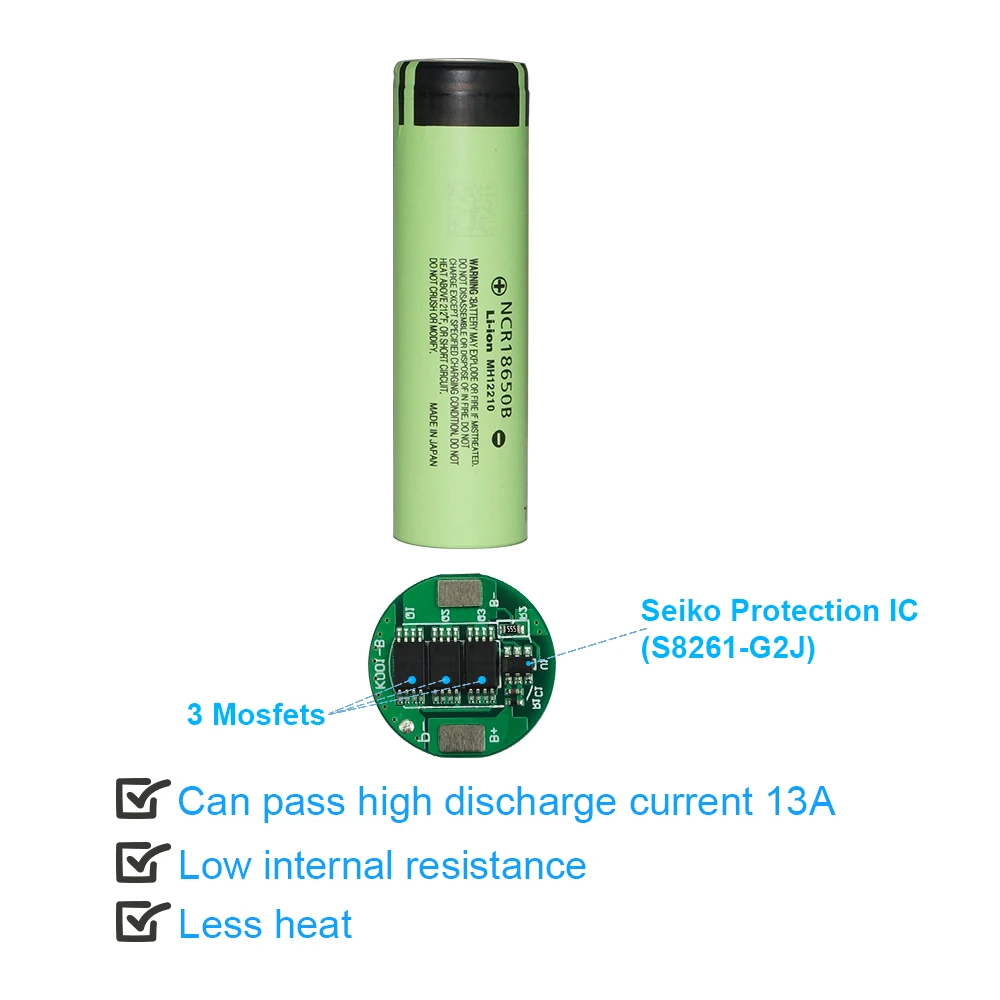 4pc 18650 3400mAh Li Ion Protected Rechargeable Battery With Original Sanyo Cell For Olight M22 M3X S20 A02 NiteCore Flashlights