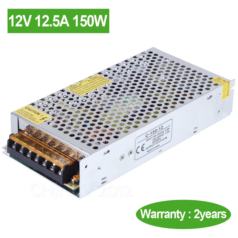 12V 12.5A 150W LED Switch Power Supply Driver transformer for LED Strip LED Module LED Lights