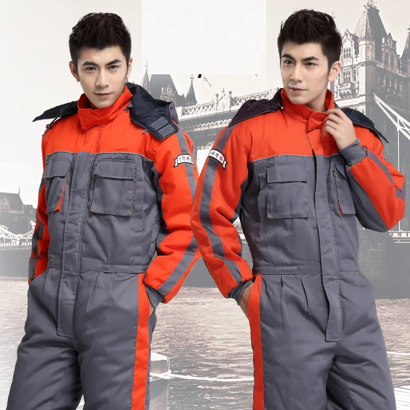 2023 Winter Thick Safety Clothing Labor Service Repair Factory Uniform Workwear Jumpsuit Fashion Uniform