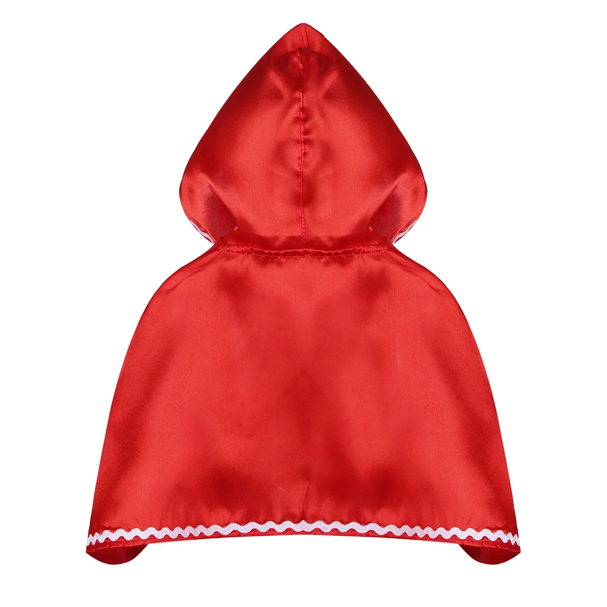 Red Kids Girls Hooded Cloak Cape Halloween Cosplay Party Costume Dress Up Hooded Cloak Baby Little Girls Red Riding Hood