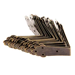 20/12/4 Pcs Vintage Furniture Fittings Wood Box Corner Protector Flower Corners Brackets Decorative Furniture Decor Box Corner