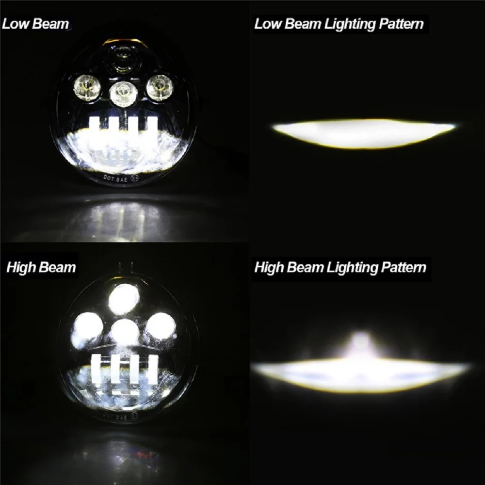 DOT E9 Led Headlight Assembly for Harley VROD VRSC VRXSE V-Rod, VRod Muscle Screamin' Eagle CVO V-Rod Motorcycle H4 Headlamp image 5