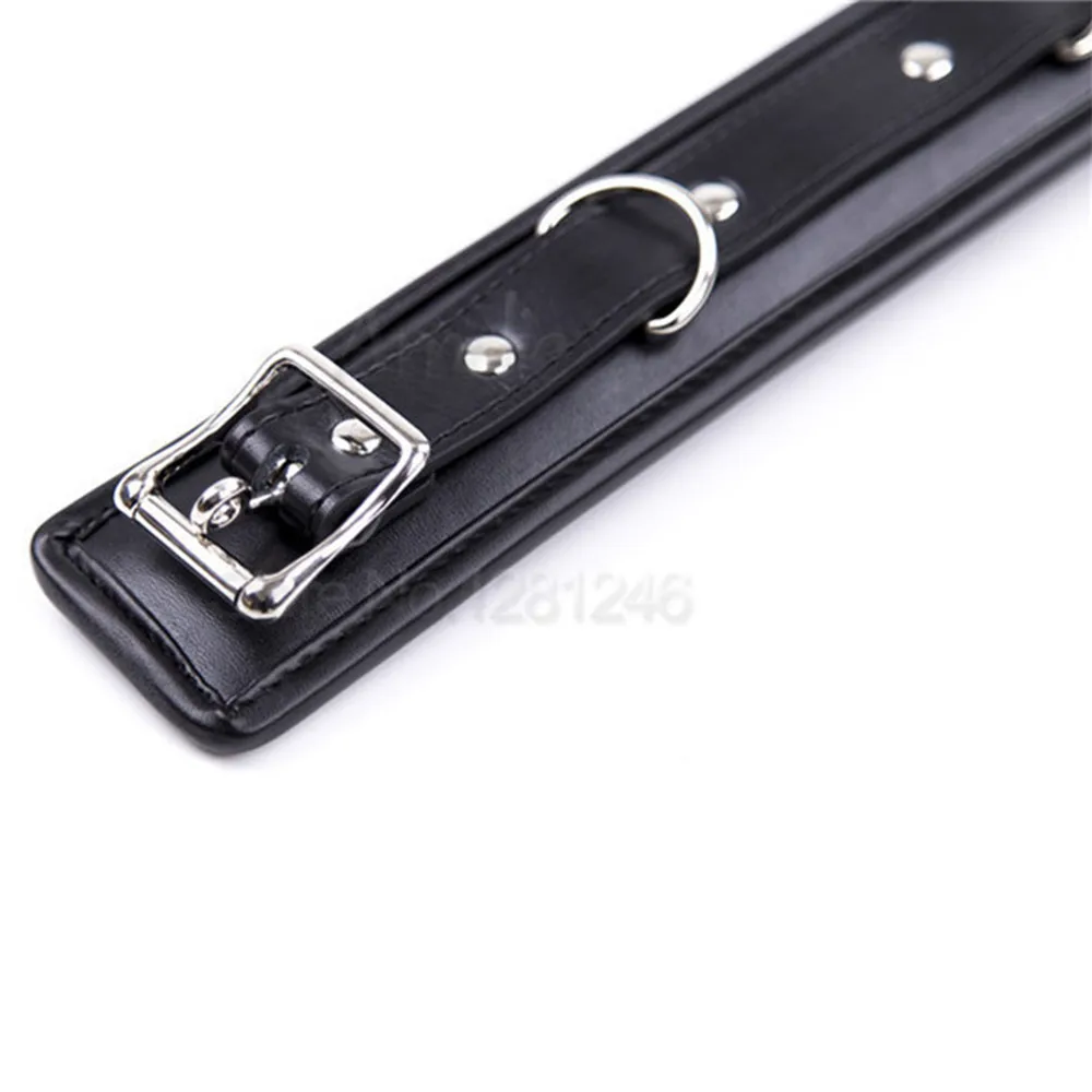 BDSM Leather Dog Collar Slave Bondage Belt With Chains Can Lockable, Fetish Erotic Sex Products Adult Toys For Woman Men Couples