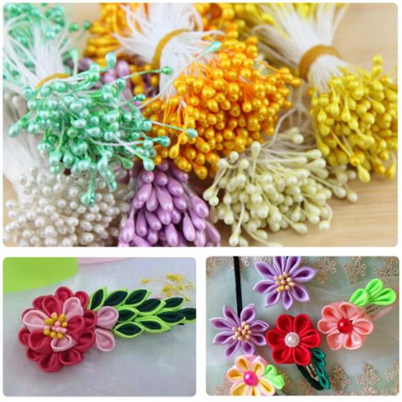 Mehrfarbig, 3 mm, 90 Stück, künstliche Zuckerblüten-Staubblätter für Bastelarbeiten, Zuhause, Hochzeit, Dekoration, Kuchendekoration und DIY-Stempelstaubblatt – Detail 1