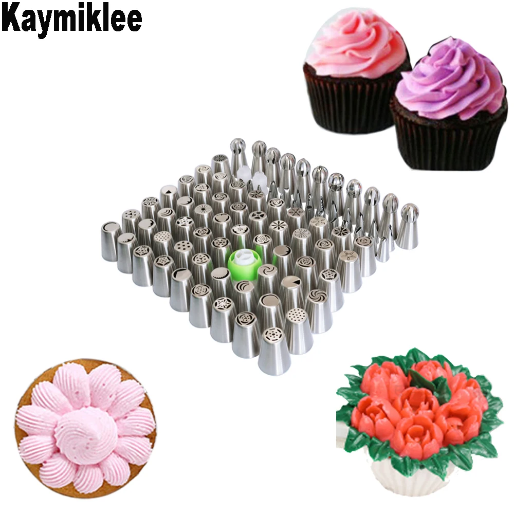 113PCS/SET  Icing Piping Nozzles Nozzle Cake Decoration Stainless Steel Cake Decorating Russian TulipCS089