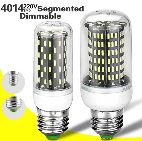 

Dimmable E27 E14 4014 Led Lamp 220V lampara Led Corn Bulb Ampoule Led Spotlight Leds Lamps Segmented dimming Light