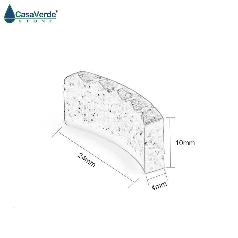 DC-DSCB02 M typ 24x4x10mm wiertło z rdzeniem diamentowym segmenty do wiercenia na mokro — zdjęcie 6
