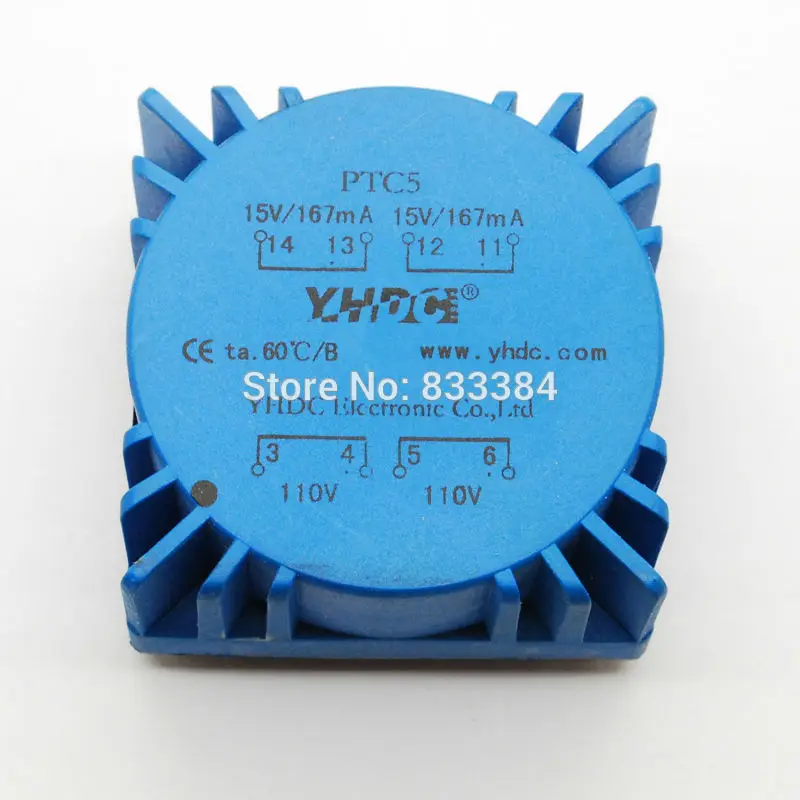 5VA Toroidal Transformers Audio Transformer Dual 110V 50/60HZ Out 15V